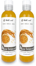 Well's Oil Rice Bran Oil | 100% Pure Natural Carrier Oil | Refined, Cold Pressed | For Body, Skin & Hair (8 fl oz / 237 ml) (Pack of 2)