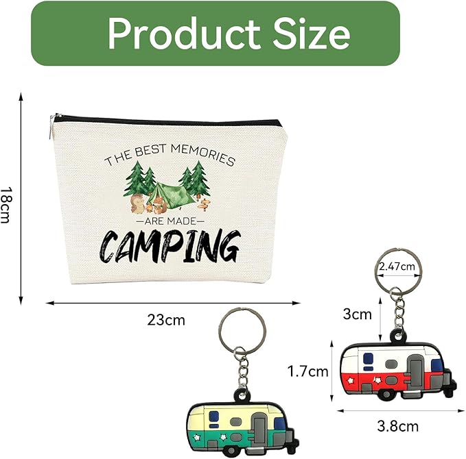 Happy Camping Makeup Bag A Camping Gift for Women Birthday Christmas Presents Valentines Day Gifts for Women the Best Memory Gift for Camper