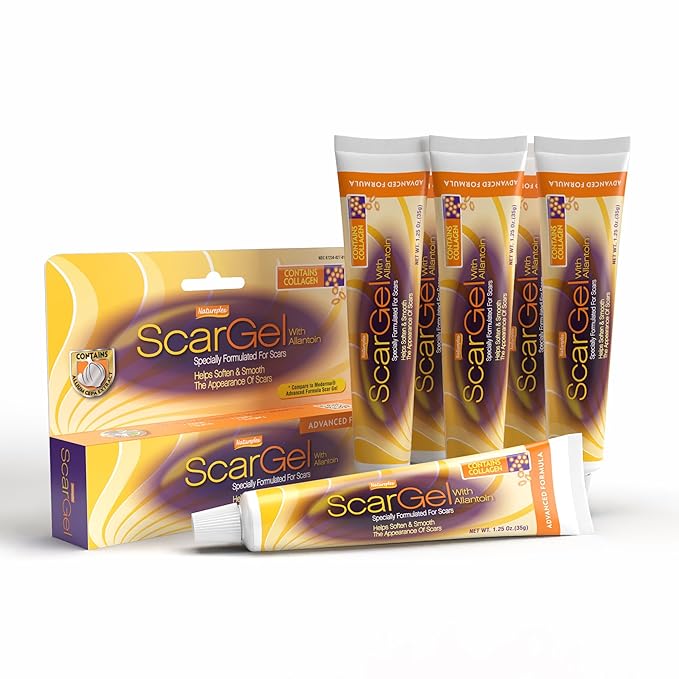 Natureplex Scar Gel 1.25 oz (6 Pack) – Clinically Proven Formula for Old & New Scars – Reduces Appearance of Scars from Surgery, Burns, Acne, Injury & Stretch Marks