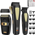 Professional Hair Clippers for Man,Hair Clippers Electric Shavers Razor T-Blade Hair Trimmer, 3 in 1 Cordless Barber Trimmer Bald Shavers LED Display Gifts