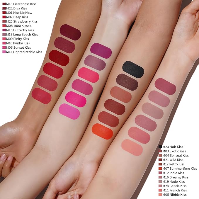 Oulac Matte Liquid Pink Nude Lipstick for Women 3PCS, Pink Nude Lip Stain Long Lasting Waterproof, No Transfer, Creamy High Pigmented Formula, Vegan & Cruelty-Free. M12+M13+M19