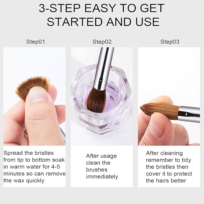 Acrylic Nail Brush Size #08, 100% Pure Kolinsky Nail Art Brushes for Acrylic Application, Sturdy Handle Oval Shaped Acrylic Powder Nail Design Tools for Professional Manicure DIY