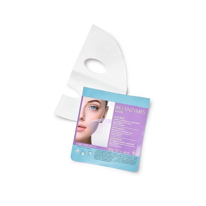 Talika Bio Enzymes Anti-Ageing Mask - Smoothing Anti-Ageing Face Mask - Biocellulose Moisturising Mask - Second Skin Effect Beauty Sheet Mask - 12g