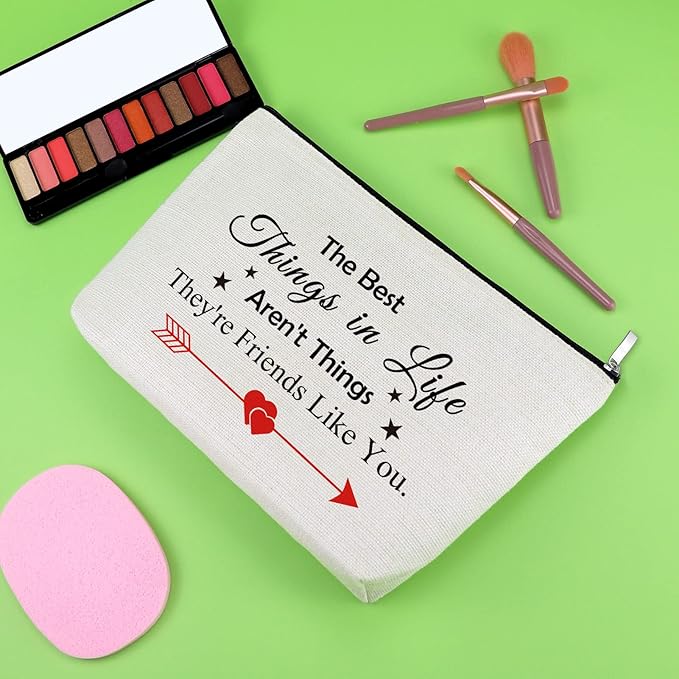 Best Friend Ever Makeup Bag Best Friend Birthday Gifts Inspirational Gifts for Women Friendship Presents for Soul Sister Christmas Mothers Day Presents Friendship Appreciation Travel Cosmetic Pouch
