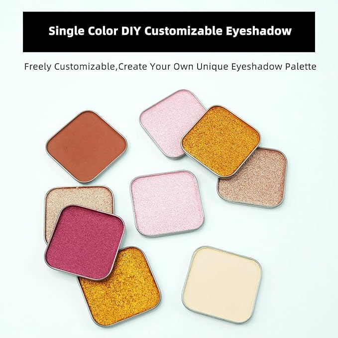 Magnetic Single Shimmer Pink Eyeshadow with Metal Pan, Light Pink Eyeshadow Refill Pan for hooded eyes, for DIY Empty Magnetic Palette (pink flamingo)