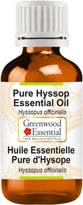 Greenwood Essential Pure Hyssop Essential Oil (Hyssopus officinalis) Steam Distilled 100ml (3.38 oz)