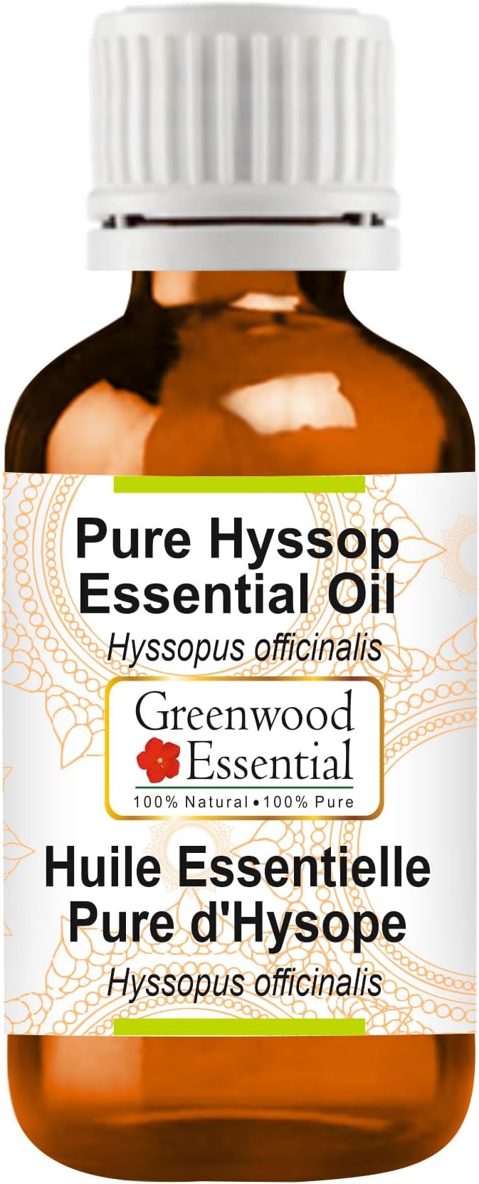 Greenwood Essential Hyssop Essential Oil (Hyssopus officinalis) Pure | Non-Sticky | Non-Greasy | Lightweight | Men & Women | All Skin Types | Steam Distilled 5ml (0.16 oz)