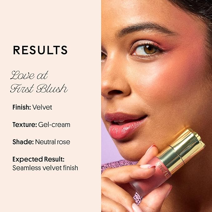 Winky Lux Cheeky Rose Liquid, Gel-Cream with Buildable Color, Lightweight Velvet Finish, Long-Lasting Neutral Rose Shade, Queen