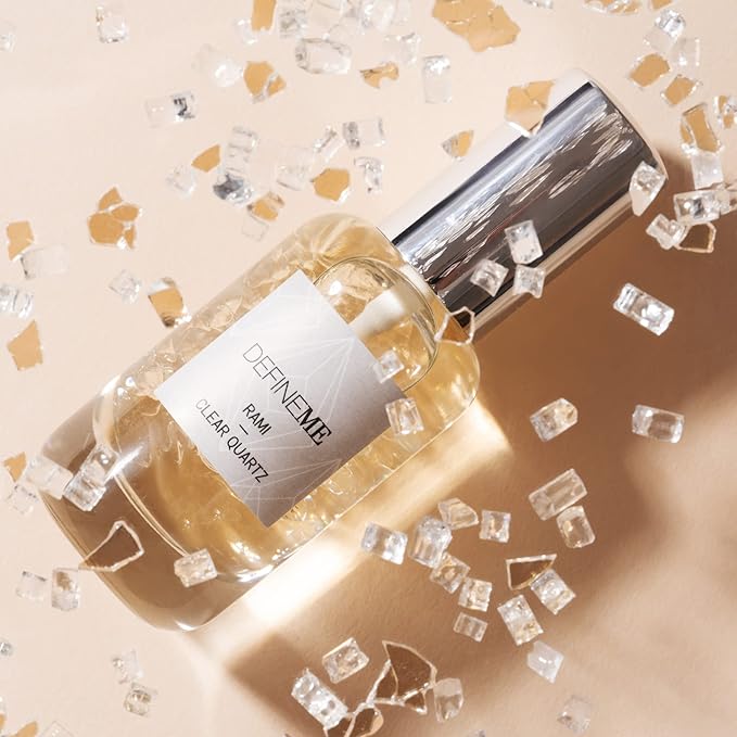 DefineMe Quartz Crystal Infused Natural Perfume Mist, Rami Scent, 0.95 FL OZ