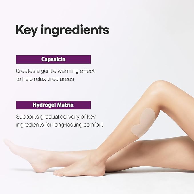 Calf Patch (1box 8ea) | Aromatherapy Patch Specialized For Calf Swelling | Relieving Effect for Tired Leg, Gentle Leg Care at Home | Korean Bodycare