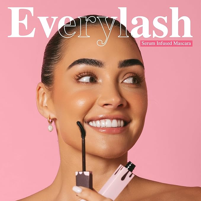 Lash Therapy Australia Everylash Growth Serum Infused Mascara, Adjustable & Durable Silicone Wand for Longer, Fuller-Looking Lashes (Brown/Black) (Black)