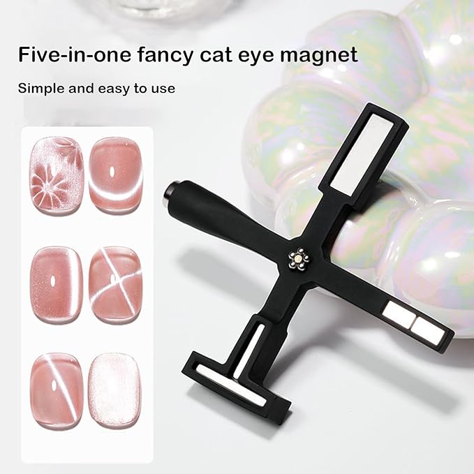 5 in 1 Nail Magnets for Gel Polish Tools 3D Magnet Wand Nail Art Magnet Stick Tool Nail Design Tools Nail Art Accessories DIY Home Salon Women s Christmas Gifts pink