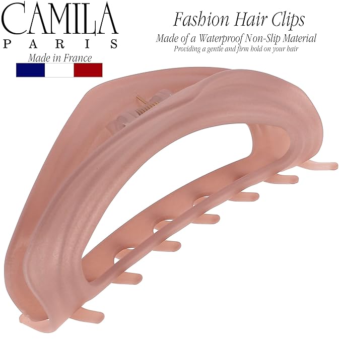 Camila Paris CP3529 French Hair Clip for Women, Pink, Girls Hair Claw Clip Jaw Fashion Durable and Styling Hair Accessories for Women, Luxury Ladies Strong Hold No Slip Grip Clamp, Made in France