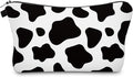 Cute Travel Makeup Bag Cosmetic Bag Small Pouch Gift for Women (Cow Print)