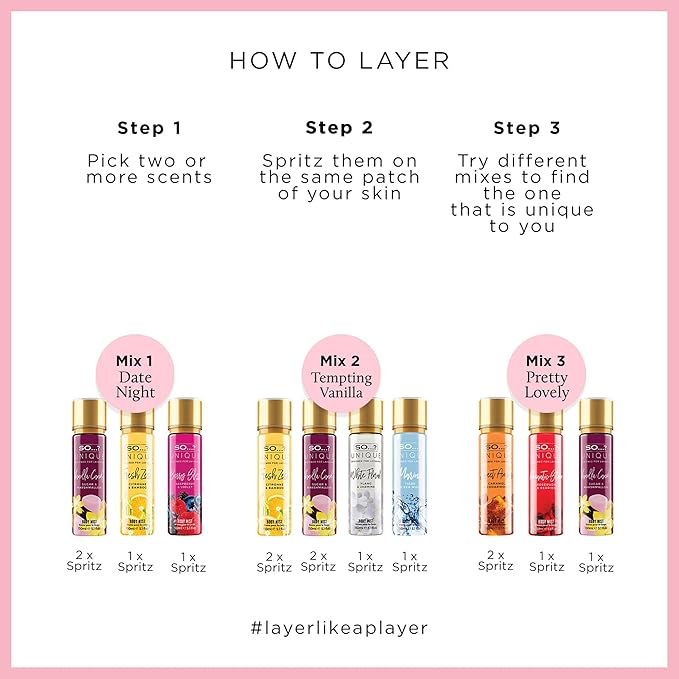 So...? Unique Body Mist - Sweet Pea for Women - 5.1 oz Body Mist - Pack of 3