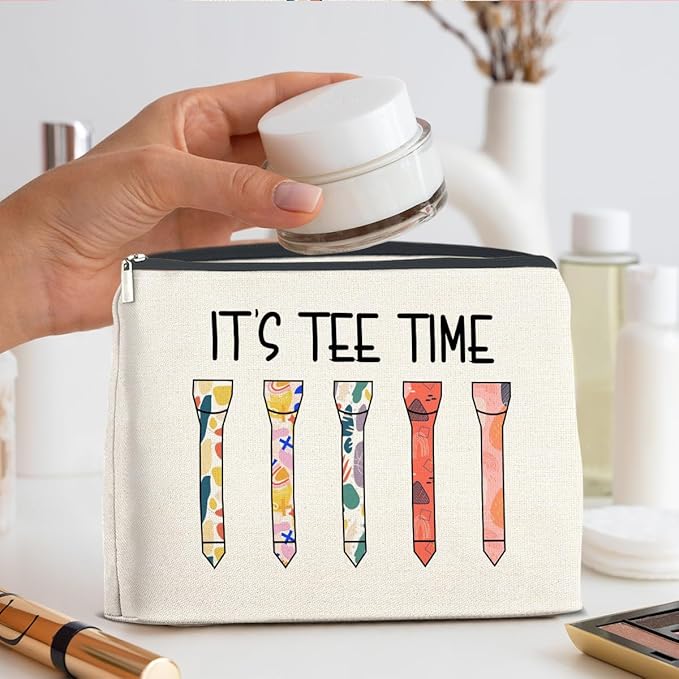 Golf Lovers Gift for Women Makeup Bag Golf Weekend Gifts Golfer Gifts for Women Cosmetic Bag Zipper Makeup Pouch