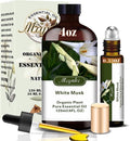 White Musk Fragrance Oil-White Musk Essential Oil 4.33oz (130ml)-100% Pure Natural Scent for Diffusers, Candles, Soap Making & Aromatherapy-Relaxing Home & Gift Essential Oil for Bath, Massage