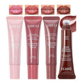 Tinted Lip Serum Gloss – Hydrating Lip Plumper with Natural Shine, Nourishing Hydration with Polypeptide Non-Sticky, Long-Lasting Color, Moisturizing Lip Makeup (4Pcs)