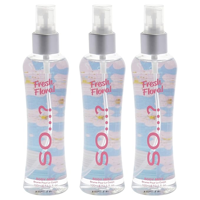 So...? Fresh Floral Body Mist for Women - 3.5 oz Body Mist - Pack of 3