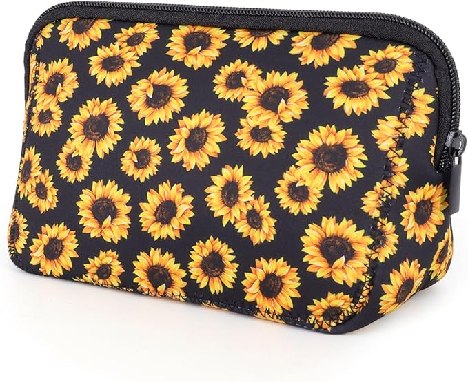 Cosmetic Bag Waterproof Neoprene Zipper Pouch Travel Portable Toiletry Makeup Bags Organizer Case for Women and Girls