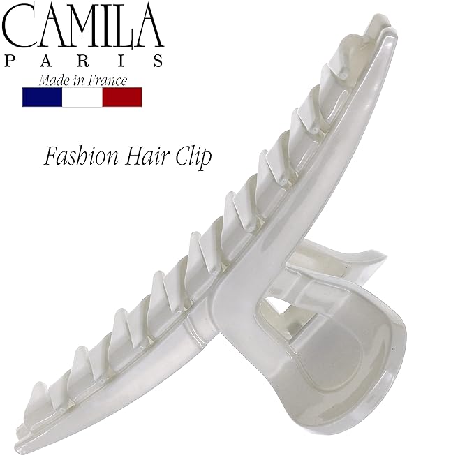 Camila Paris CP3227 French Hair Clip for Women, Narrow, Strong Hold Grip Double Teeth Girls Hair Claw Clips Jaw, Fashion Durable Styling Hair Accessories for Women, Made in France