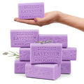 Australian Botanical Soap, 6.6 OZ, Lavender and Essential Oil, Triple Milled Bars made with a Natural Soap Base and Enriched with Organic Shea Butter, Pack of 8