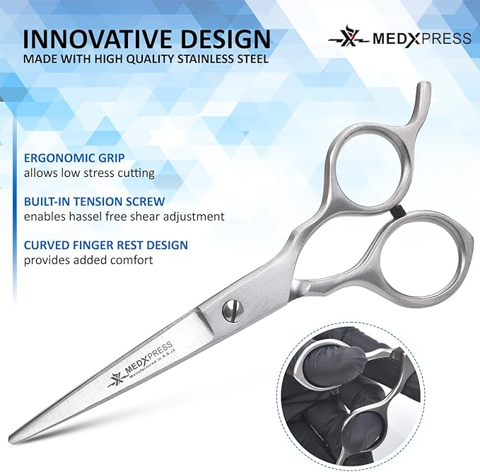 Hair Cutting Scissors 5.5" Stainless Steel Styling Shears Japanese Style for Hair Cutting Professional Barber Scissors for Hair Salon and Home Sharp Trim Scissors Ideal for Women and Men.