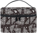 Makeup Bags, Gothic Moth Skull Moon Esoteric Makeup Organizer Bags Toiletry Bag Box Travel Cosmetic Bag Make Up Train Case for Women Teen Girl Ladies