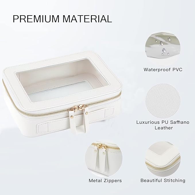 Clear Makeup Bagswith Mini Cosmetic Bags,Travel Toiletry Bags for Women,Portable Cosmetic Bags Case, Transparent Waterproof Cosmetic Organizer Storage Bags for Women Men
