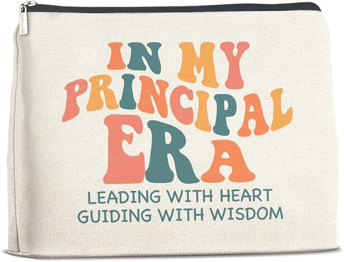 Principal Gifts Makeup Bag Principal Thank You Gifts in My Principal Era Cosmetic Bag Zipper Makeup Pouch