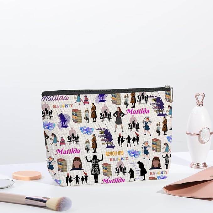 Musical Inspired Gift Television Gift Comedy Tragedy Mask Theatre Drama Cosmetic Bag Musical Theatre Gift Travel Toiletry Makeup Organizer Zipper Pouch
