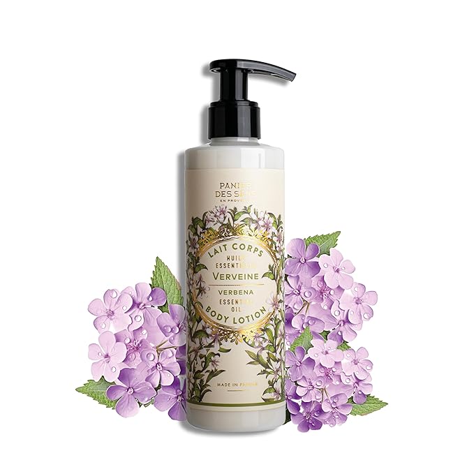 Panier des Sens – Verbena Hand & Body Lotion for Dry Skin - Hydrating Body Cream for Women - Nourishing Fluid Body Moisturizer Shea Butter & Olive Oil - 97% Natural Ingredients Body Care - 8.45 Floz