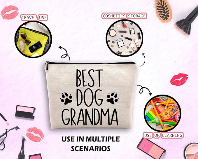 Best Grandma Cosmetic Case, Toiletry Bag - Makeup Bag for Women & Birthday from Granddaughter or Grandson