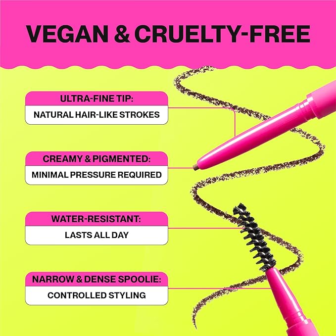 Brow Pencil - Fine Tip, Smooth & Creamy, Long Wearing, Water Resistant - Buildable Looks From Natural to Bold Eyebrows - Vegan & Cruelty Free Women's Beauty, Eyebrow Filler Makeup (Auburn)