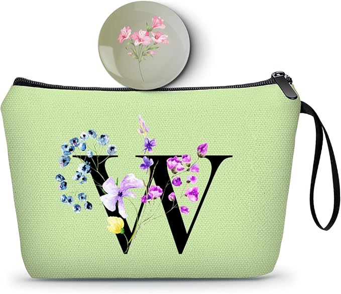 Birthday Inspirational Bridesmaid Proposal Team Small Gifts for Women Mom Aunt Teacher Sister Coworkers Makeup Cosmetic Bag Travel with Mirror Mothers Day Christmas Graduation W