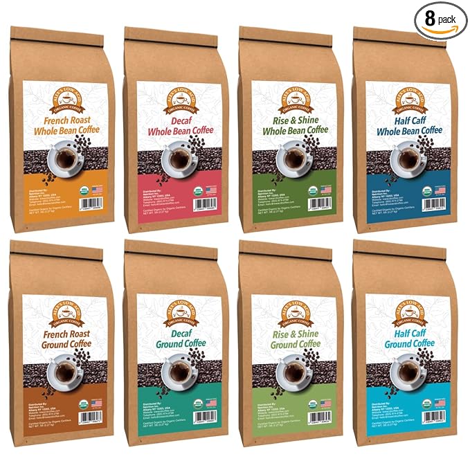 Alex's Low Acid Organic Coffee Ultimate 5lb Bag Variety Pack