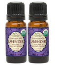 US Organic 100% Pure Lavender Essential Oil, Directly sourced from Bulgaria, USDA Certified Organic, Undiluted, for Diffuser, Humidifier, Massage, Skin, Hair Care, Non GMO, 10 ml 2 Pack