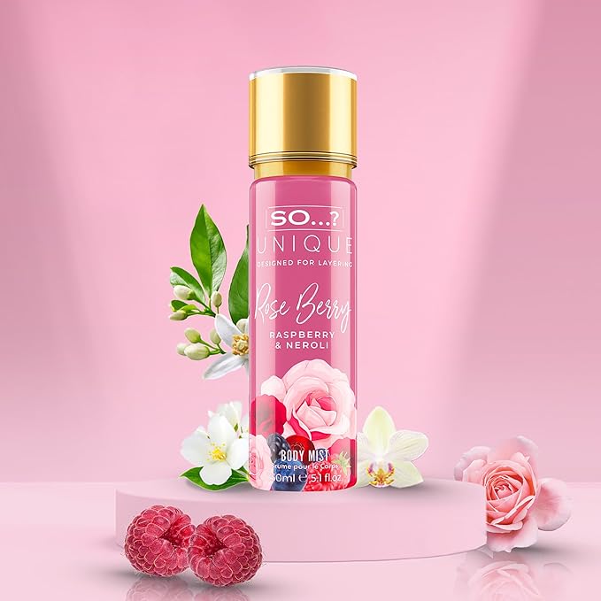 So...? Unique Body Mist - Rose Berry for Women - 5.1 oz Body Mist - Pack of 2