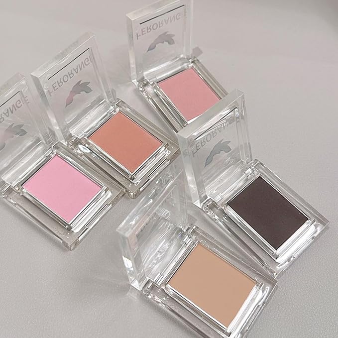 Erinde Single Matte Eyeshadow Palette, Velvet Eye Shadow Compact Powder Natural Makeup, Long-Lasting Eye Makeup, Ultra-Blendable, Pigmented Color, Vegan Formula, H08 Pale Mauve