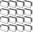 16 Packs Clear Makeup Bag - Waterproof Cosmetic Bag, Portable Travel Makeup Bag with Zipper for Men and Women