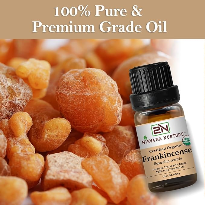 Frankincense Essential Oil USDA Certified Organic, 100% Pure Natural Premium Grade, Undiluted