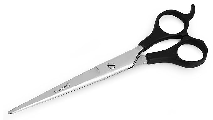Laazar7.5 Inch Straight Hair Cutting Scissors | Professional Hairdresser Trimming Shears with Premium Japanese Steel Blade | Extra Sharp | Grooming Tools for Men, Women, Pro Barber, or Hair Salon