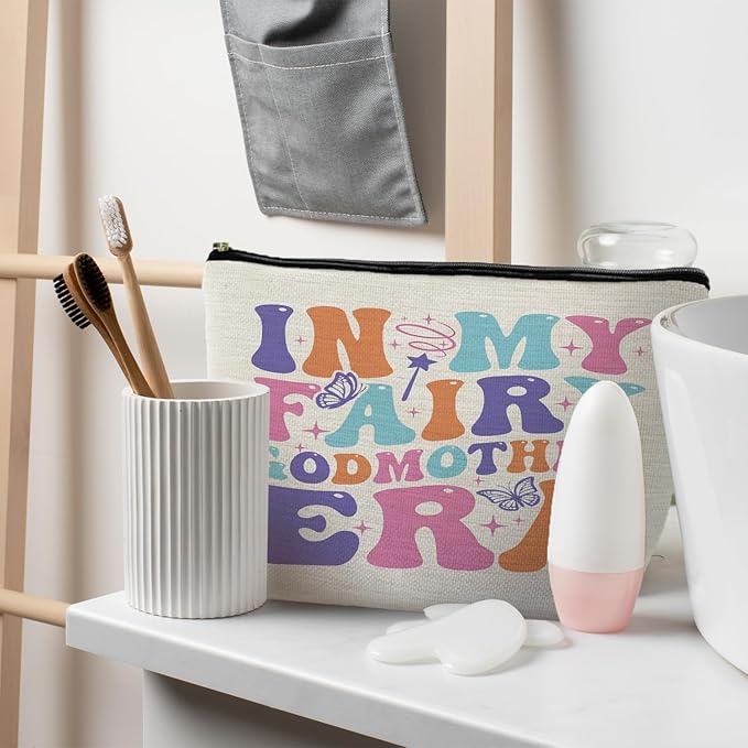 Fairy Godmother Makeup Bag, Godmother Gift, Godmother Gifts from Godchild, Best Godmother Gift, Gift for Godmother Cosmetic Bag Toiletry Bag