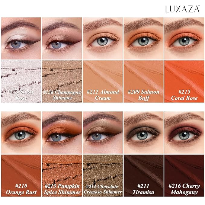 10PCS Eyeshadow Stick,Shimmer And Matte Brown Metallic Cream Eyeshadow Pencil Crayon with Smudge-proof & Waterproof,Eye Brightener Stick
