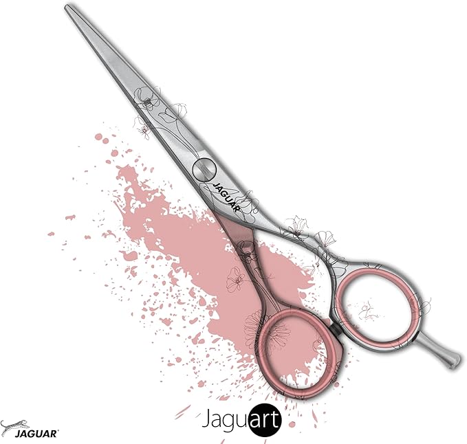 Jaguar Tender Love Floral Hairdressing Scissors, Right Handed Offset Handle, 5.5 Inch