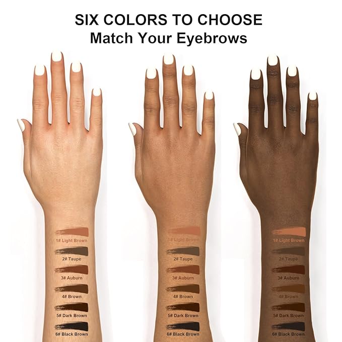 TurritopsisD Ultra-thin Brow Pencil (2-Pack Light Brown) Eyebrow Pencil Waterproof Smudge-proof Precise Fine-tip Ultra-slim Built-in Soft Spoolie Brush