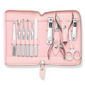 FAMILIFE Manicure Set Professional Manicure Kit Nail Kit - 11PCS Gifts for Her Nail Clippers for Women Stainless Steel Pedicure Sets Pink Leather Case