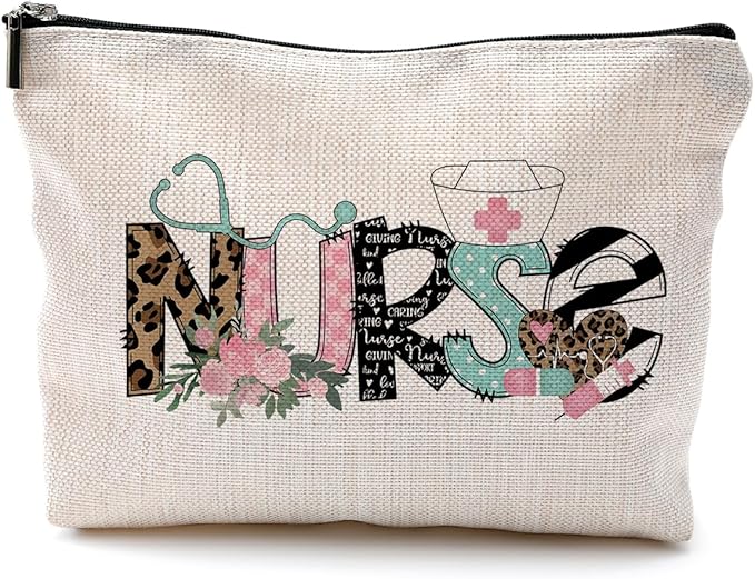 Nurse Cosmetic Bags With Zipper - Gifts for Women & Nursing Students