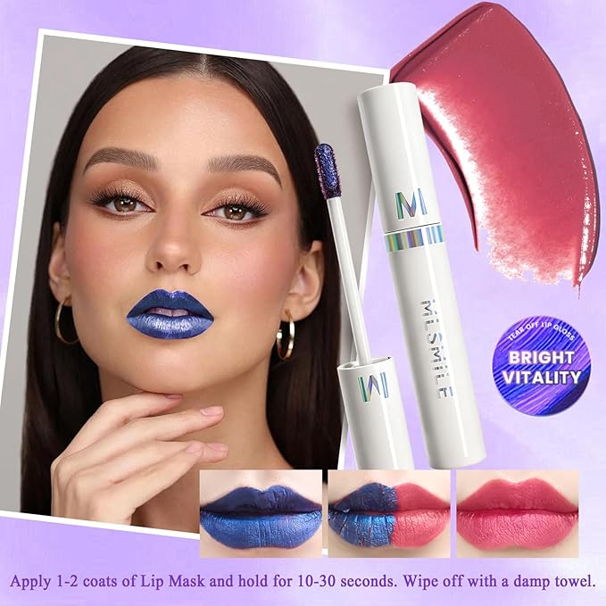 2025 New Peel Off Lip Stain Lip Tint, Matte Natural Mist Lip Tinted, Waterproof Long-Lasting Tear-off Lip Gloss, All-Day Vibrant Kiss-Proof Lip Stain,Smudge & Transfer Proof Lip Stains Masque (08#)