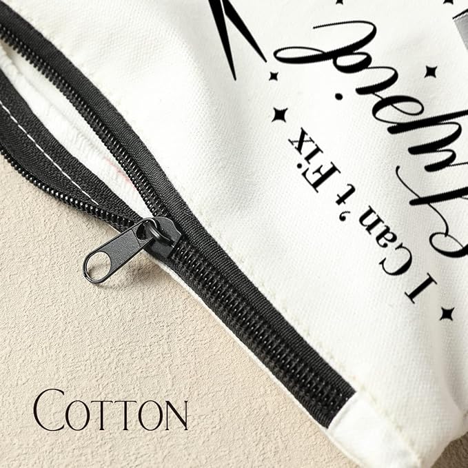 Hair Stylist Makeup Bag, Hairdresser Gift, Hairdresser Gifts for Women I Can't Fix Stupid But I Can Fix Your Hair, Makeup Travel Case, Inspirational Hair Stylist Gift Valentine's Day Gift